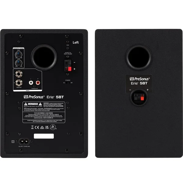 PreSonus Eris 5BT 2nd Gen Wireless Bluetooth Studio Monitoring Desktop Bookshelf Speakers
