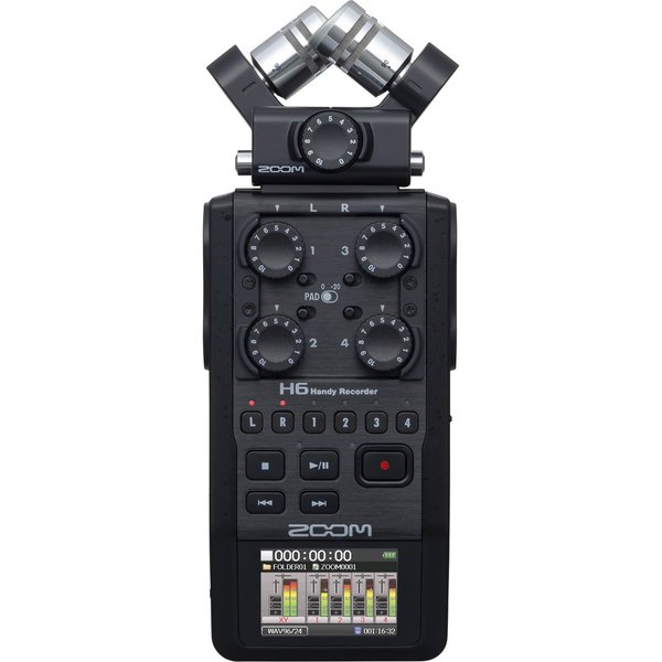 Zoom H6 All Black 6-Track Portable Audio Recorder & USB Audio Interface Zoom H6 All Black 6-Track Portable Audio Recorder & USB Audio Interface