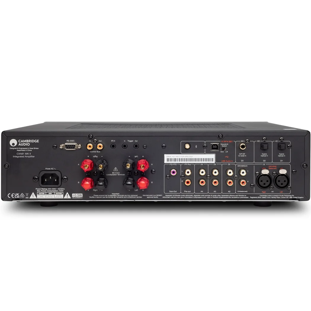 Cambridge Audio CXA81 Mk II Wireless Bluetooth Receiver/Streamer Hi-Fi Integrated Amplifier & USB DAC - Lunar Grey