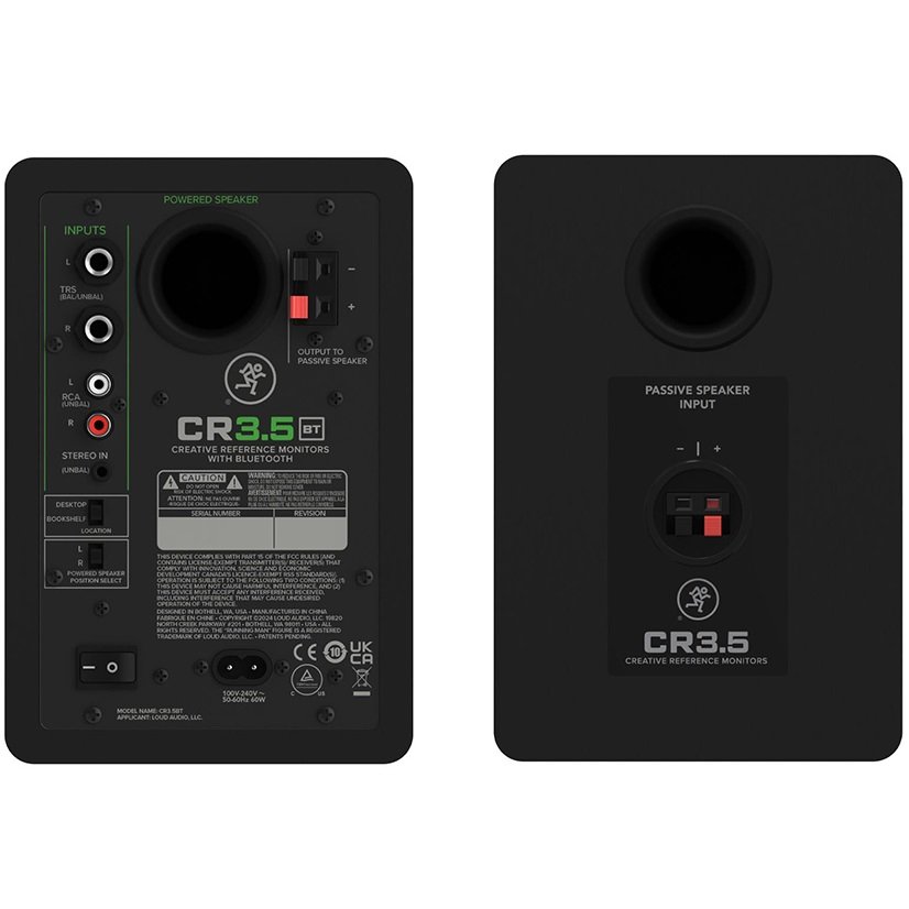 Mackie CR3.5BT (Gen 3) Studio Monitoring Wireless Bluetooth Desktop Bookshelf Speakers
