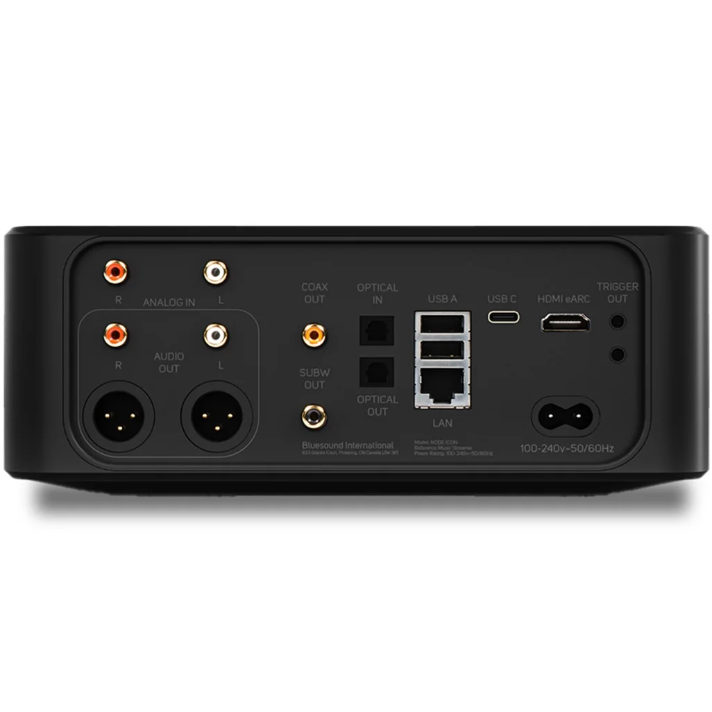 Bluesound NODE ICON MQA Multi-Room Wireless Bluetooth/WiFi Network Streamer Pre-Amplifier, Digital DAC & Headphone Amp (w/ HDMI)