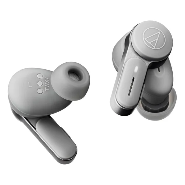 Audio-Technica ATH-TWX7 True Wireless Bluetooth Noise-Cancelling In-Ear Earphone with Mic - Stone Grey