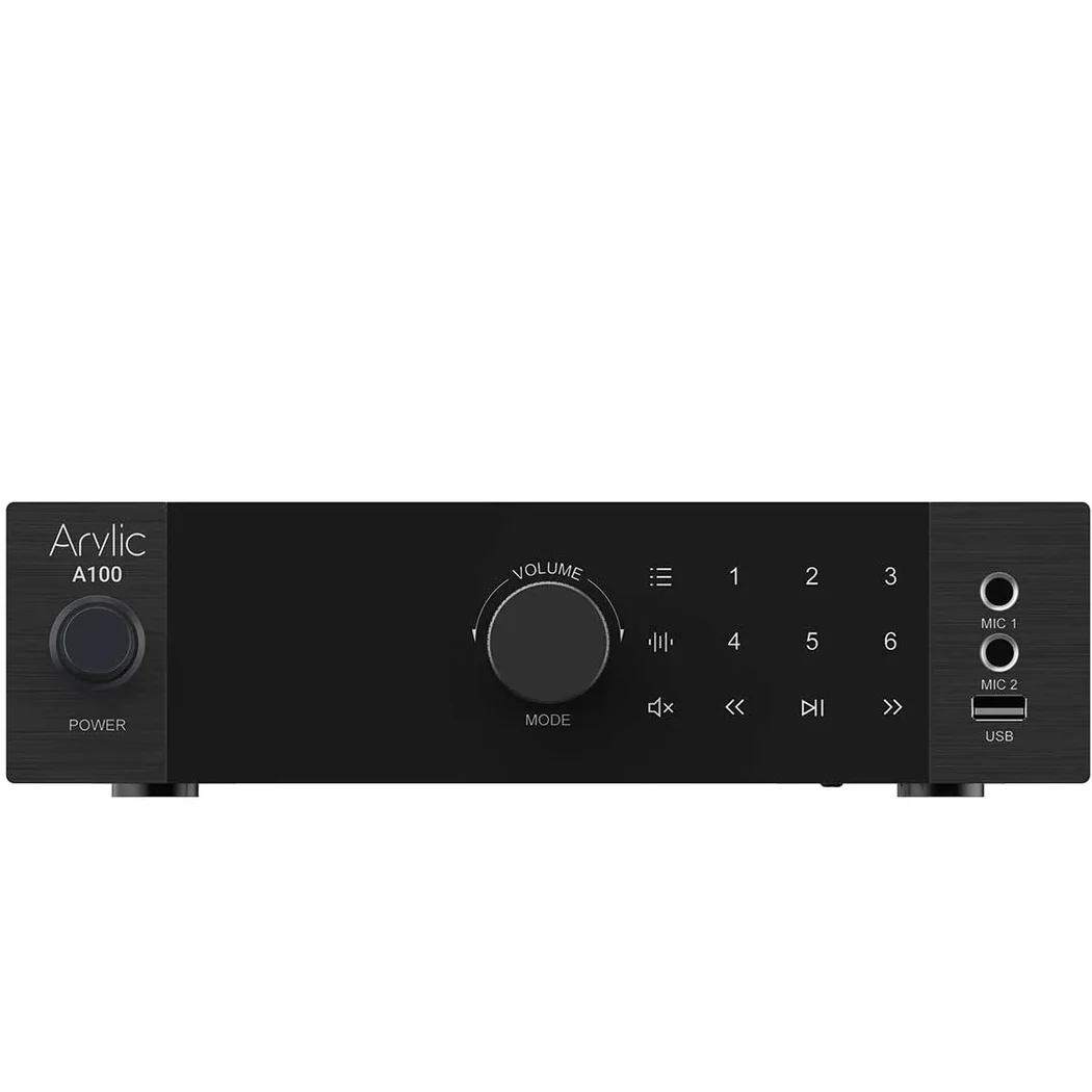 Arylic A100 Multi-Room Wireless Bluetooth/WiFi Network Streamer, USB DAC, FM Tuner & Hi-Fi Integrated Amplifier (with Phono)