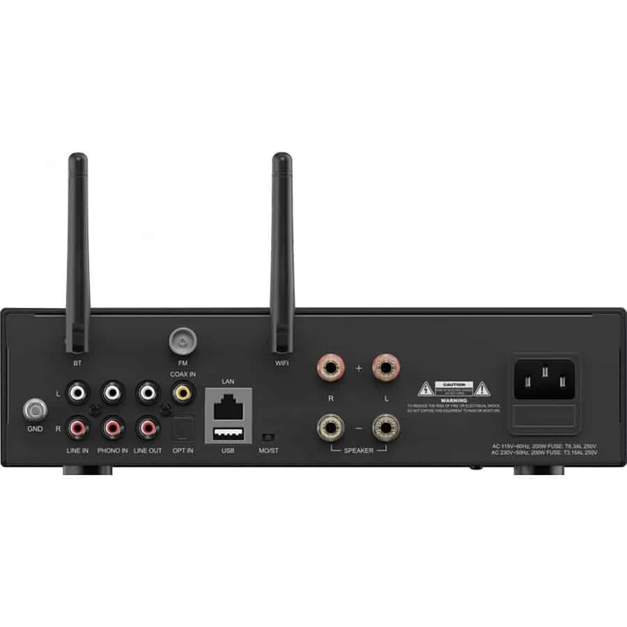 Arylic A100 Multi-Room Wireless Bluetooth/WiFi Network Streamer, USB DAC, FM Tuner & Hi-Fi Integrated Amplifier (with Phono)