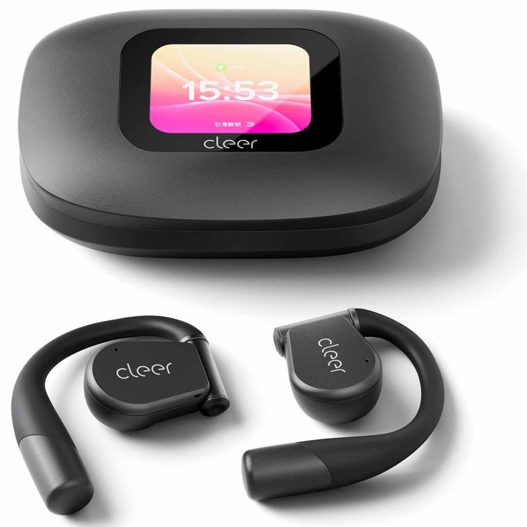 Cleer ARC 3 Dolby Atmos Waterproof True Wireless Bluetooth Air Conduction Open-Ear Earphone with Mic - Black