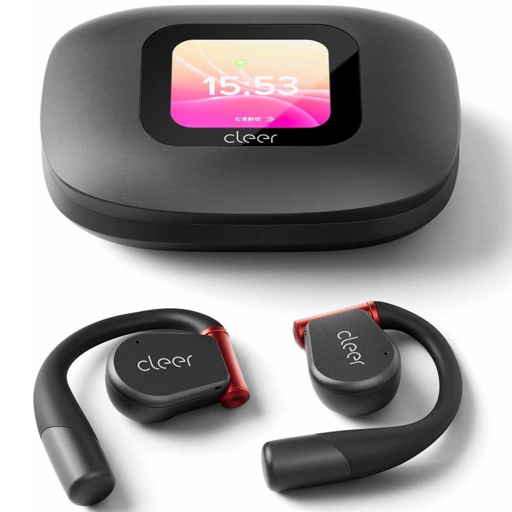 Cleer ARC 3 Dolby Atmos Waterproof True Wireless Bluetooth Air Conduction Open-Ear Earphone with Mic -  Black/Red