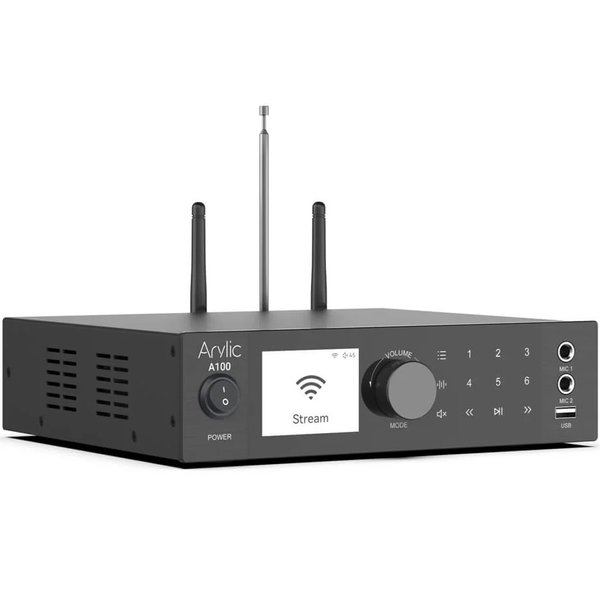 Arylic A100 Multi-Room Wireless Bluetooth/WiFi Network Streamer, USB DAC, FM Tuner & Hi-Fi Integrated Amplifier (with Phono) Arylic A100 Multi-Room Wireless Bluetooth/WiFi Network Streamer, USB DAC, FM Tuner & Hi-Fi Integrated Amplifier (with Phono)