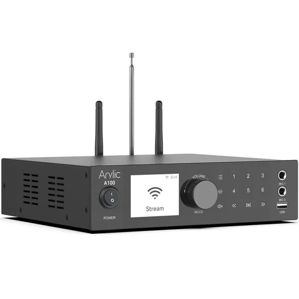 Arylic A100 Multi-Room Wireless Bluetooth/WiFi Network Streamer, USB DAC, FM Tuner & Hi-Fi Integrated Amplifier (with Phono)