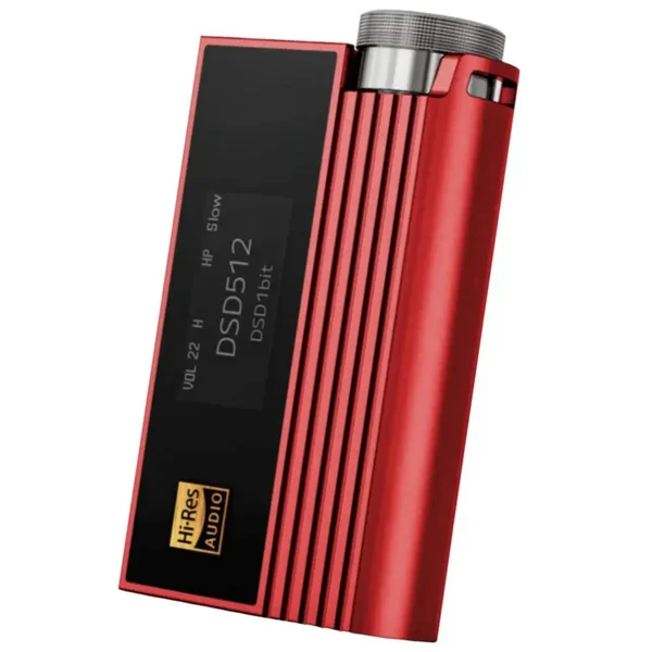 iBasso Nunchaku Type-C USB to 3.5/4.4mm Balanced DAC & Vacuum Tube Headphone Amplifier Adapter - Red
