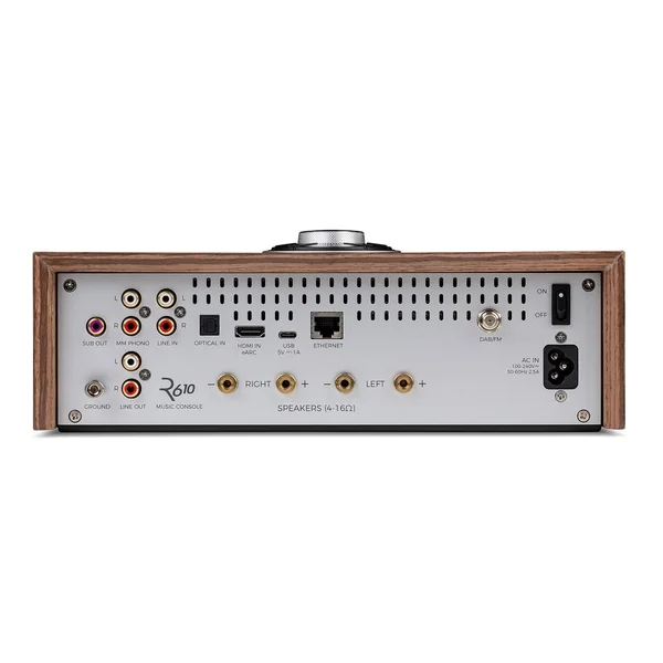 Ruark R610 Multi-Room Wireless Bluetooth/WiFi Network Streamer & FM Tuner Music Console (with HDMI & Phono) - Fused Walnut