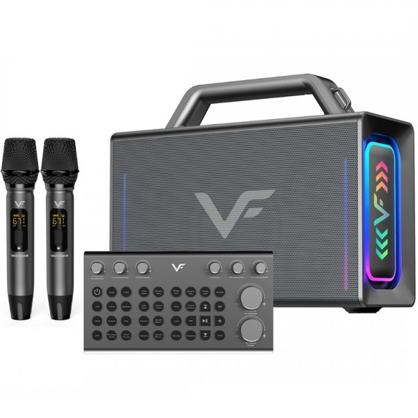 Vinnfier Tango XT9000 Wireless Bluetooth Karaoke Portable Speaker with Mixer Controller & Wireless Handheld Microphones Vinnfier Tango XT9000 Wireless Bluetooth Karaoke Portable Speaker with Mixer Controller & Wireless Handheld Microphones