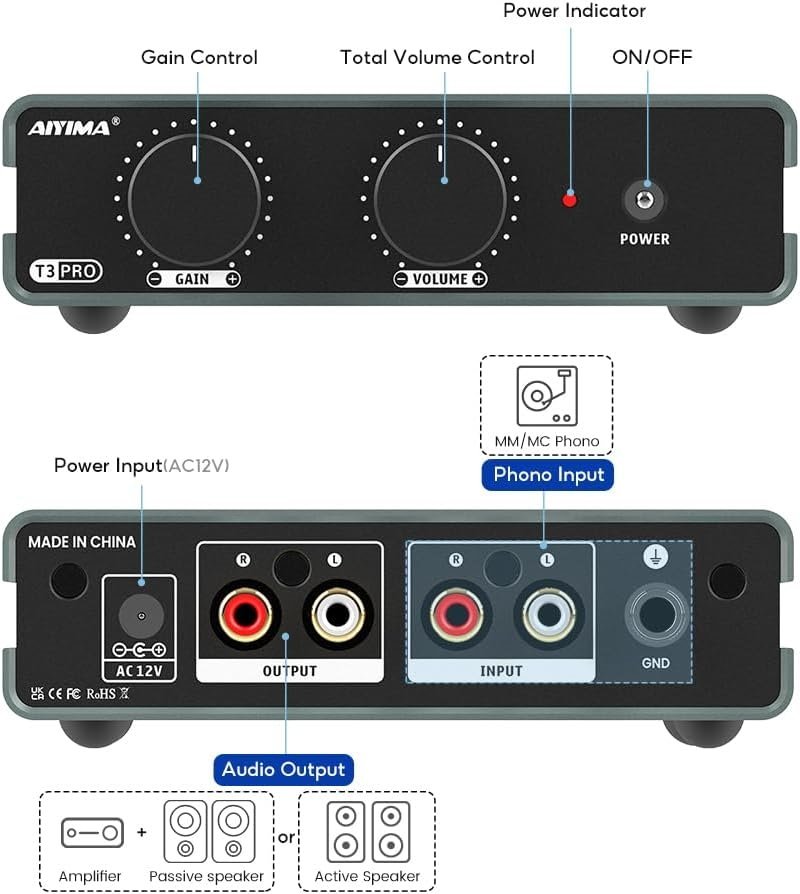 AIYIMA T3 PRO Phono Preamplifier/Phono Stage