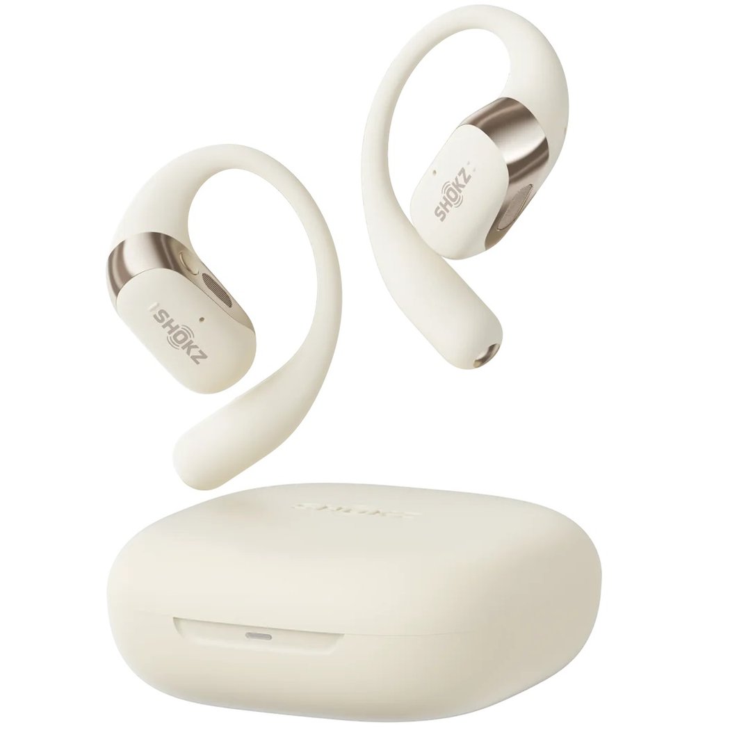 Shokz OpenFit 2 True Wireless Bluetooth Air Conduction Open-Ear Earphone with Mic - Beige
