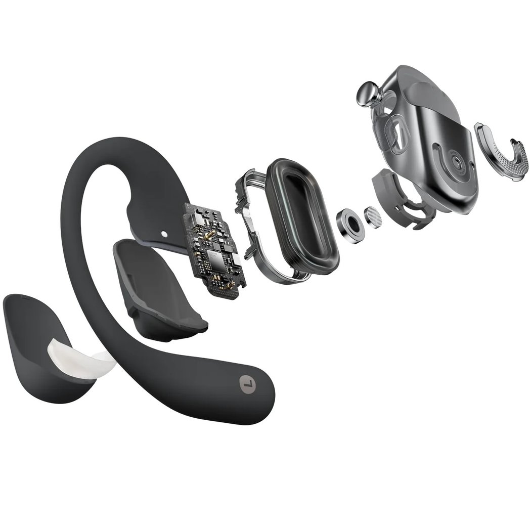Shokz OpenFit 2 True Wireless Bluetooth Air Conduction Open-Ear Earphone with Mic - Black