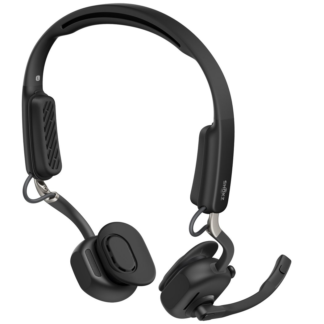 Shokz OpenMeet UC Wireless Bluetooth Bone Conduction Headset with Boom Mic & Loop120 USB-C Wireless Adapter