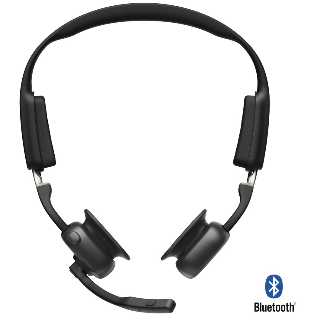 Shokz OpenMeet Wireless Bluetooth Bone Conduction Headset with Boom Mic