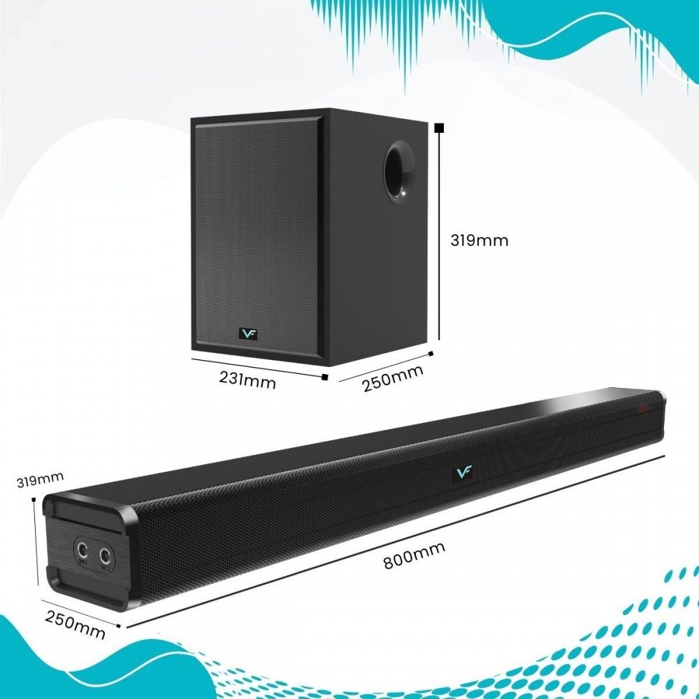 Vinnfier Hyperbar 505 BTRW Wireless Bluetooth Soundbar Speaker with Wireless Subwoofer