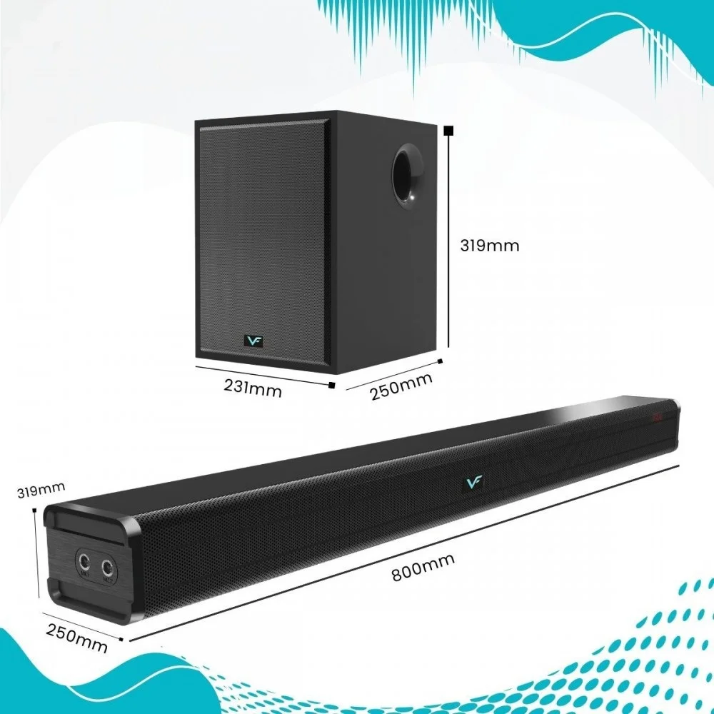 Vinnfier Hyperbar 505 BTRW Wireless Bluetooth Soundbar Speaker with Wireless Subwoofer