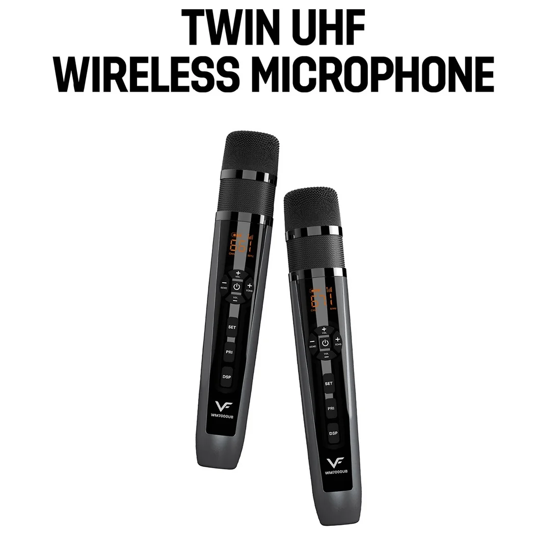 Vinnfier Tango XT7000 Wireless Bluetooth Karaoke Portable Speaker with Wireless Handheld Microphones