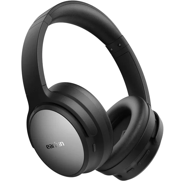 EarFun Tune Pro Wired/Wireless Bluetooth Noise-Cancelling Over-Ear Headphone with Mic - Black