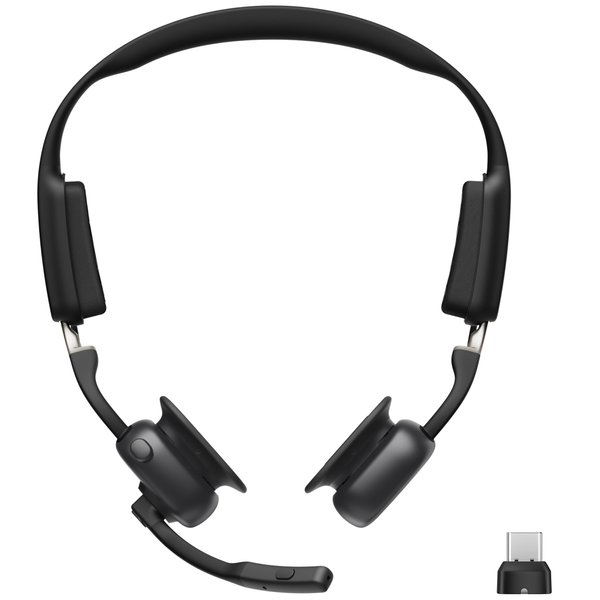 Shokz OpenMeet UC Wireless Bluetooth Bone Conduction Headset with Boom Mic & Loop120 USB-C Wireless Adapter Shokz OpenMeet UC Wireless Bluetooth Bone Conduction Headset with Boom Mic & Loop120 USB-C Wireless Adapter