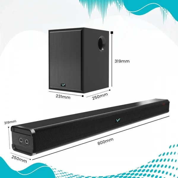Vinnfier Hyperbar 505 BTRW Wireless Bluetooth Soundbar Speaker with Wireless Subwoofer