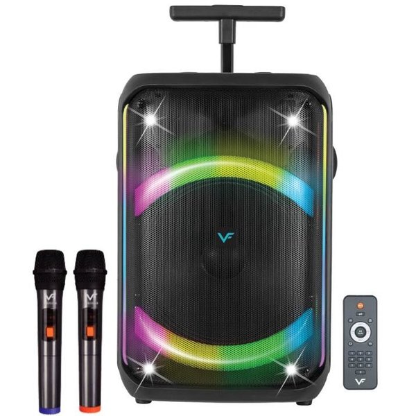 Vinnfier Tango 606 WMB Wireless Bluetooth Trolley Portable Speaker with FM Radio & Dual Wireless Handheld Microphones Vinnfier Tango 606 WMB Wireless Bluetooth Trolley Portable Speaker with FM Radio & Dual Wireless Handheld Microphones