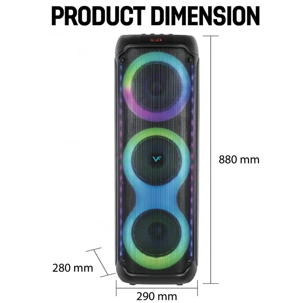Vinnfier Tango 700 WMB Wireless Bluetooth Portable Speaker with FM Radio & Dual Wireless Handheld Microphones
