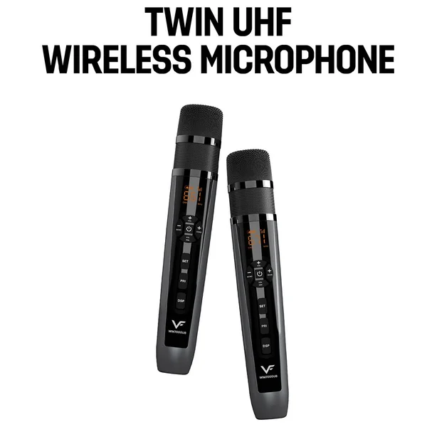 Vinnfier Tango XT7000 Wireless Bluetooth Karaoke Portable Speaker with Wireless Handheld Microphones