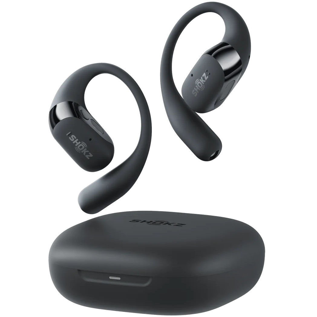 Shokz OpenFit True Wireless Bluetooth Air Conduction Open-Ear Earphone  with Mic Black