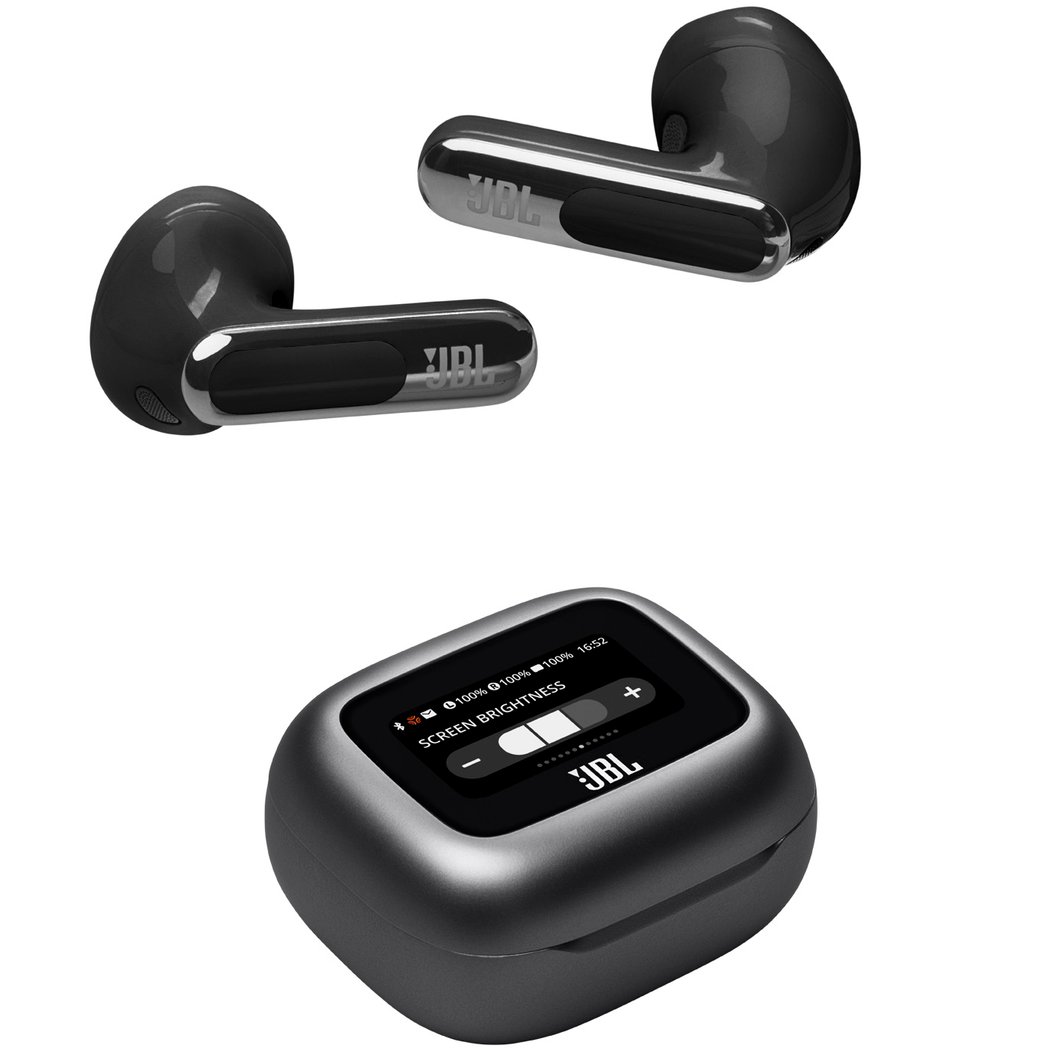 JBL Live Flex 3 True Wireless Bluetooth Noise-Cancelling On-Ear Earbuds with Mic - Black