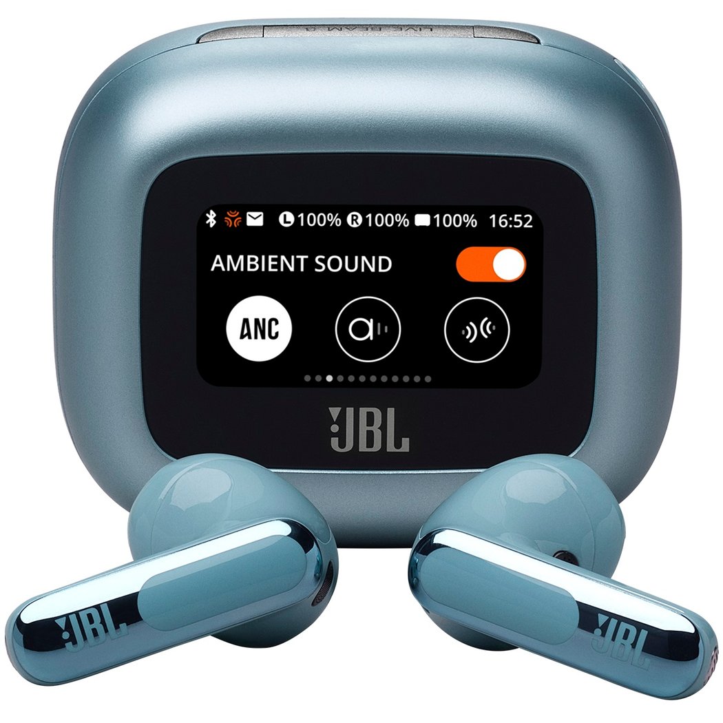 JBL Live Flex 3 True Wireless Bluetooth Noise-Cancelling On-Ear Earbuds with Mic - Blue