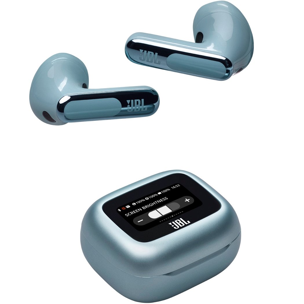 JBL Live Flex 3 True Wireless Bluetooth Noise-Cancelling On-Ear Earbuds with Mic - Blue