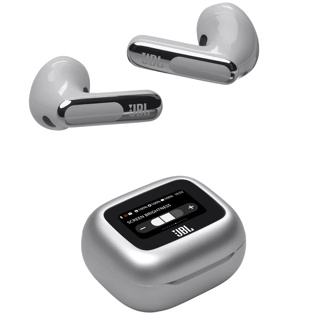 JBL Live Flex 3 True Wireless Bluetooth Noise-Cancelling On-Ear Earbuds with Mic - Silver