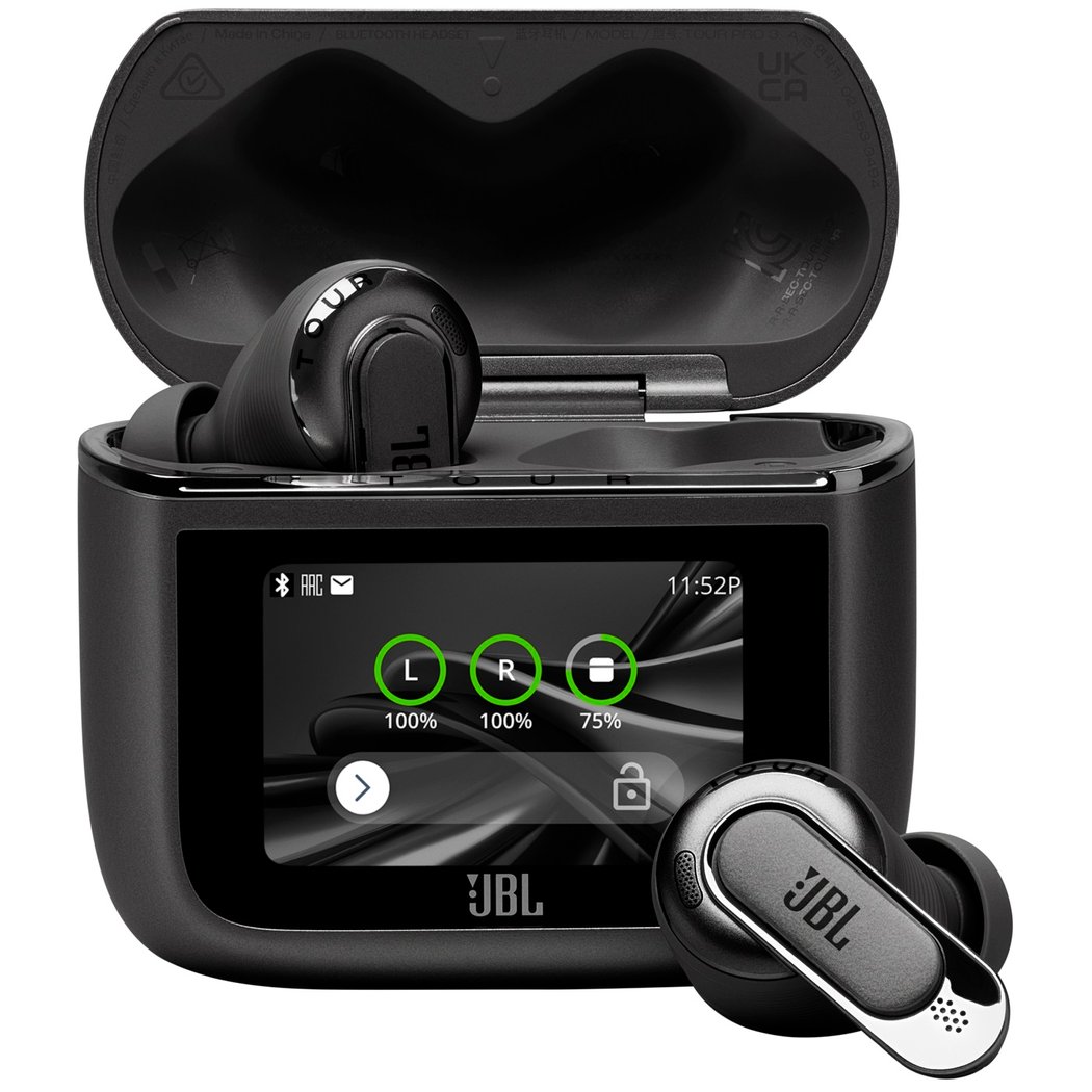 JBL Tour Pro 3 2-Driver Hybrid True Wireless Bluetooth Noise-Cancelling In-Ear Earphone with Mic - Black