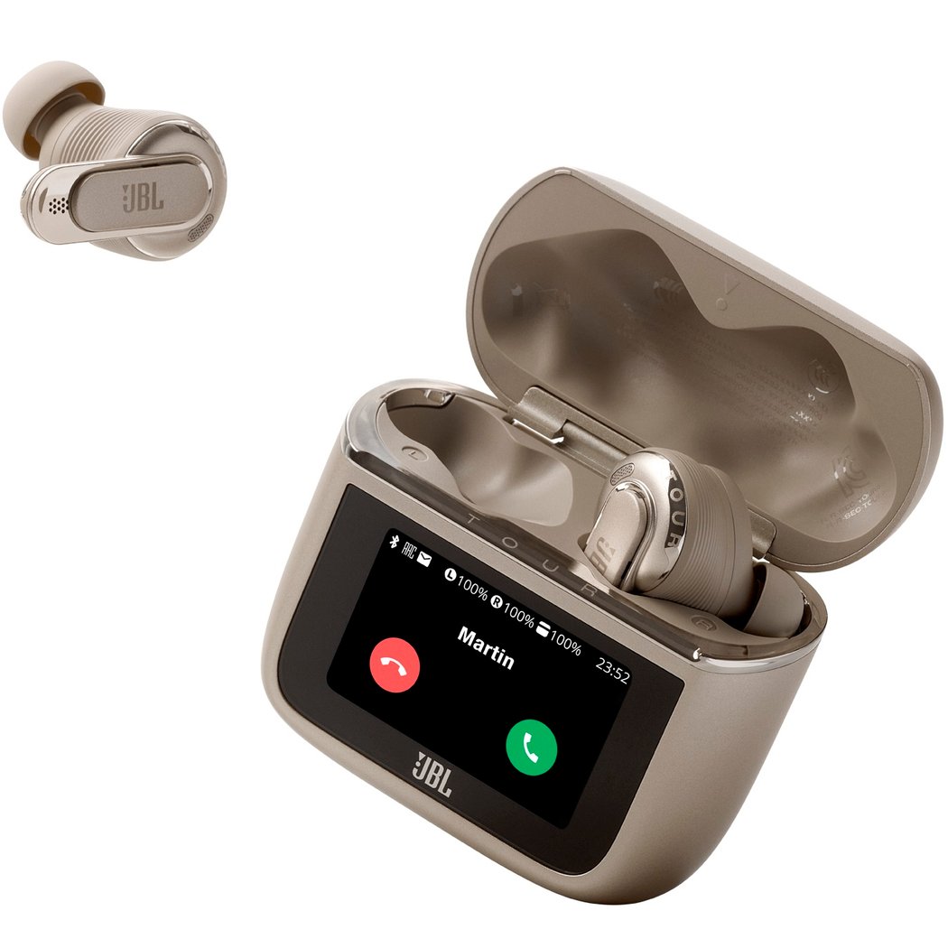 JBL Tour Pro 3 2-Driver Hybrid True Wireless Bluetooth Noise-Cancelling In-Ear Earphone with Mic - Latte