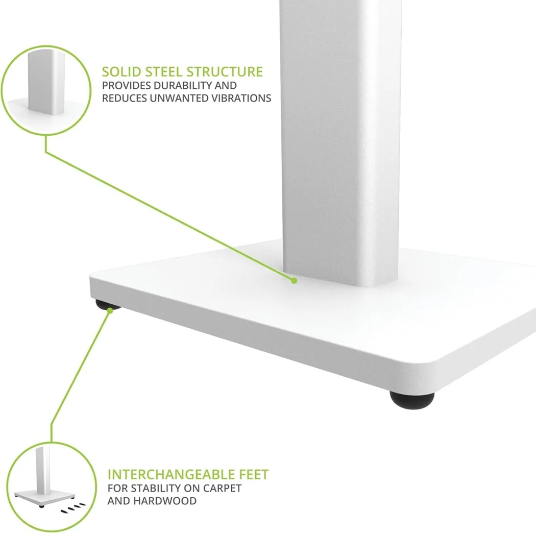 Kanto ST28W ST28 Speaker Floorstands (White)