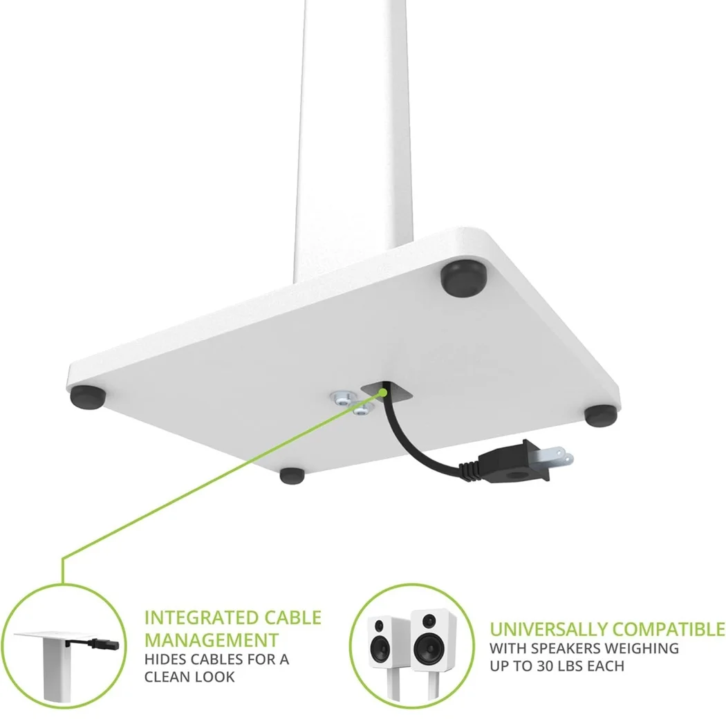 Kanto ST28W ST28 Speaker Floorstands (White)