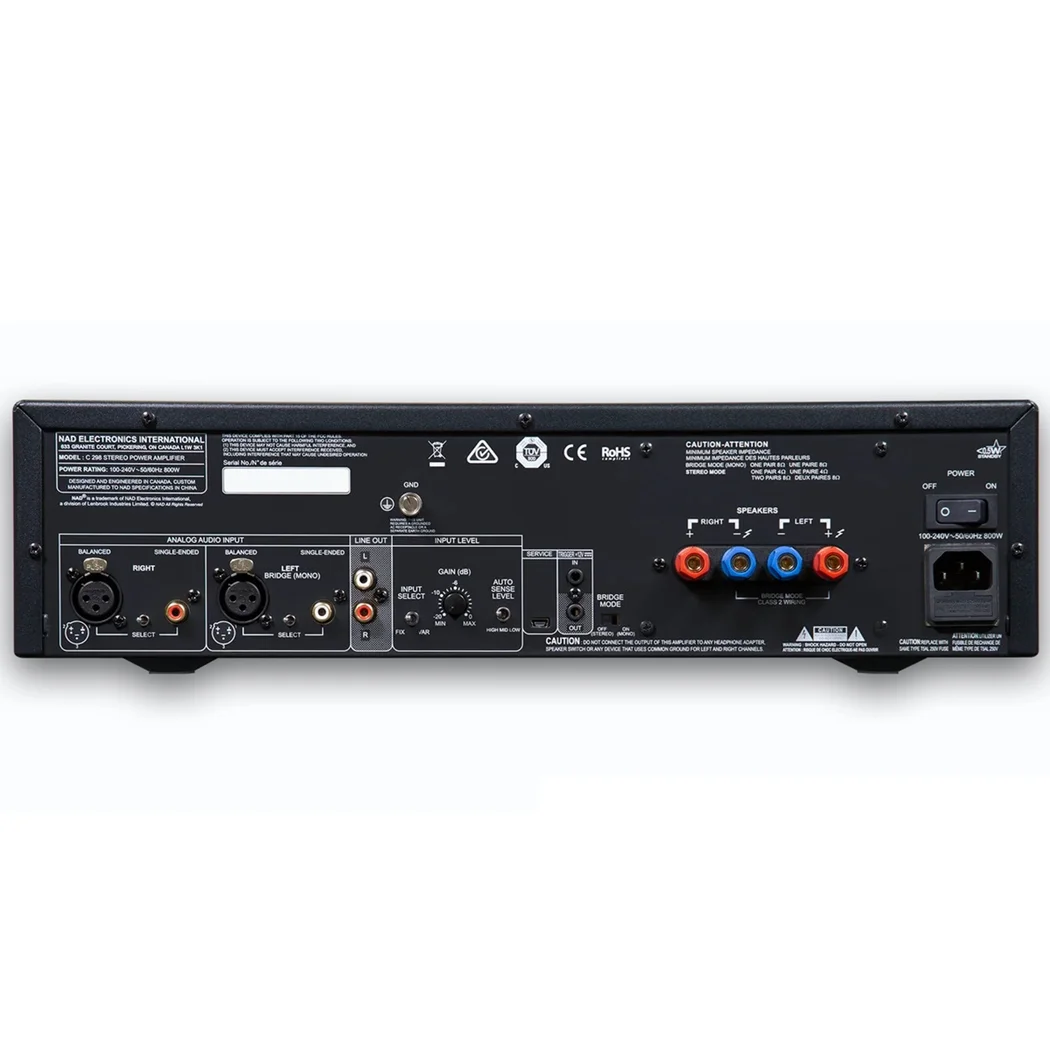 NAD C 298 Desktop Stereo Power Amplifier