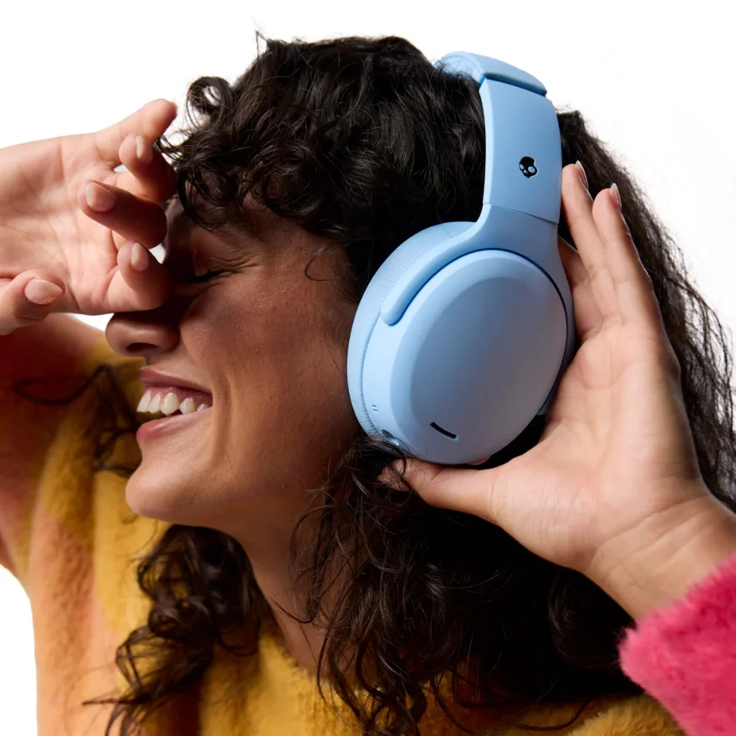 Skullcandy Crusher ANC 2 Wired/Wireless Bluetooth Noise-Cancelling Over-Ear Headphone with Mic - Preppy Blue