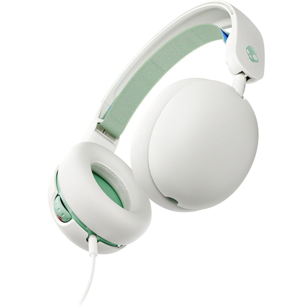 Skullcandy Grom Wired Over-Ear Headphone with Mic for Kids - Bone Seafoam