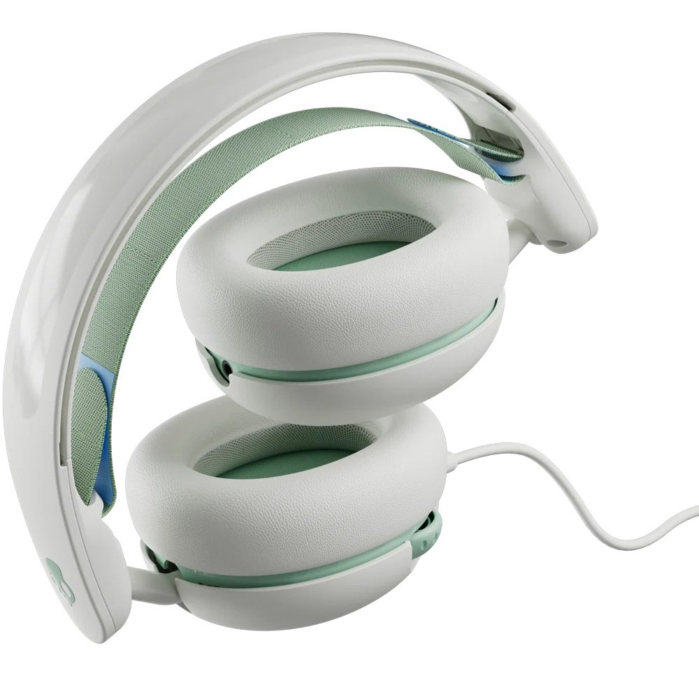 Skullcandy Grom Wired Over-Ear Headphone with Mic for Kids - Bone Seafoam