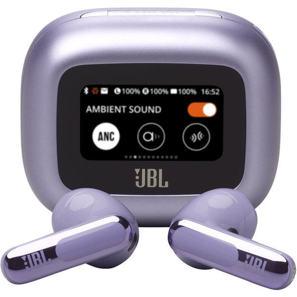 JBL Live Flex 3 True Wireless Bluetooth Noise-Cancelling On-Ear Earbuds with Mic - Purple JBL Live Flex 3 True Wireless Bluetooth Noise-Cancelling On-Ear Earbuds with Mic - Purple