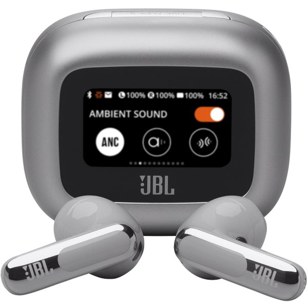JBL Live Flex 3 True Wireless Bluetooth Noise-Cancelling On-Ear Earbuds with Mic - Silver JBL Live Flex 3 True Wireless Bluetooth Noise-Cancelling On-Ear Earbuds with Mic - Silver
