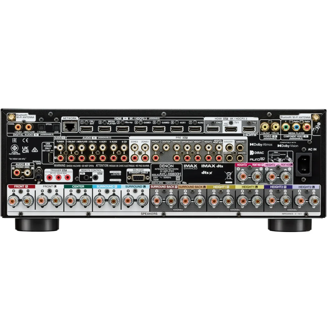 Denon AVC-X6800H AV recveiver (AVR) (Black)