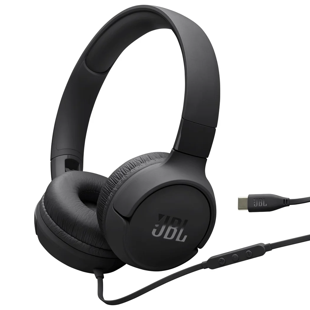 JBL Tune 520C USB-C High-Res Headphone with Microphone (Black)