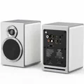 FiiO SA1 Wireless Bluetooth Desktop Bookshelf Speakers (with Phono Built-in) - Cloud White