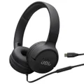 JBL Tune 520C USB-C High-Res Headphone with Microphone (Black)