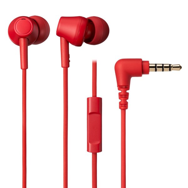 Audio-Technica ATH-CK350XiS In-Ear Earphone with Mic - Red Audio-Technica ATH-CK350XiS In-Ear Earphone with Mic - Red
