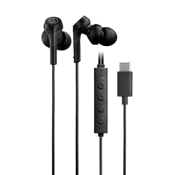 Audio-Technica ATH-CKS330NC Noise-Cancelling USB-C In-Ear Earphone with Mic - Black Audio-Technica ATH-CKS330NC Noise-Cancelling USB-C In-Ear Earphone with Mic - Black
